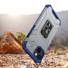 slomart robusten ovitek crystal ring case kickstand tough rugged cover za iphone 13 mini moder