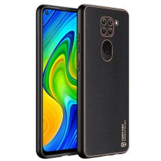 slomart eleganten etui dux ducis yolo iz mehkega tpu in pu usnja za xiaomi redmi 10x 4g / xiaomi redmi note 9 črn