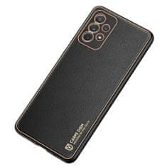 slomart eleganten etui dux ducis yolo iz mehkega tpu in pu usnja za samsung galaxy a72 4g črn