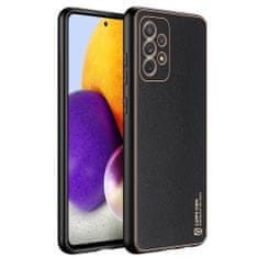 slomart eleganten etui dux ducis yolo iz mehkega tpu in pu usnja za samsung galaxy a72 4g črn