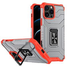 slomart crystal ring case kickstand tough rugged cover za iphone 12 pro rdeč