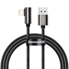 slomart baseus legendarni kotni najlonski kabel usb - lightning kabel za igričarje 2,4a 1m črn (calcs-01)