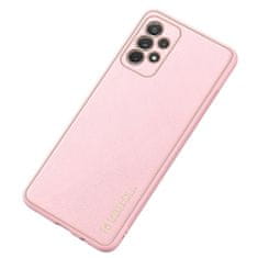 slomart eleganten etui dux ducis yolo iz mehkega tpu in pu usnja za samsung galaxy a72 4g pink