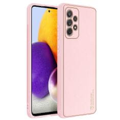 slomart eleganten etui dux ducis yolo iz mehkega tpu in pu usnja za samsung galaxy a72 4g pink