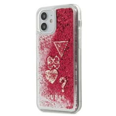 Guess GUHCP12SGLHFLRA iPhone 12 mini 5,4" malina/raspberry trdi ovitek z bleščicami