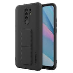 slomart wozinsky kickstand case silikonski etui s stojalom xiaomi redmi 9 black