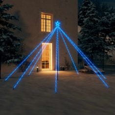shumee Novoletna jelka iz lučk notranje/zunanja 576 LED modra 3,6 m