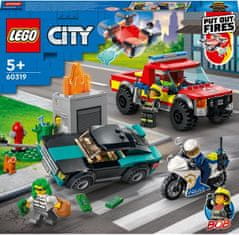 LEGO City 60319 Gasilci in policijski pregon