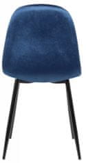 Jedilni stol Napier, žamet, modra barva