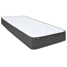 Vidaxl Boxspring postelja temno siva iz blaga 200x200 cm