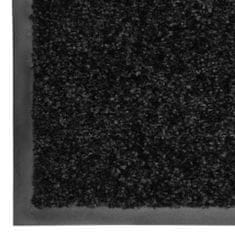 Vidaxl Pralni predpražnik črn 60x180 cm