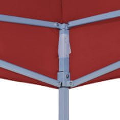 Greatstore Streha za vrtni šotor 2x2 m bordo 270 g/m2