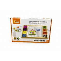 Viga Toys Lesena kitajska sestavljanka 2 v 1 Moziaka Toys Montessori