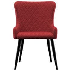 Vidaxl Jedilni stoli 2 kosa bordo rdeče blago