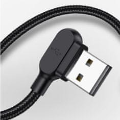 Mcdodo MCDODO GUMB HITRI KOTNI KABEL 90 ° LED USB TYPE-C 0,5 M ČRNA CA-5280