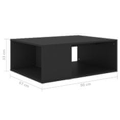 Vidaxl Klubska mizica črna 90x67x33 cm iverna plošča
