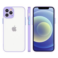 slomart silikonski upogljivi prosojni ovitek milky case za iphone 12 pro max vijoličen