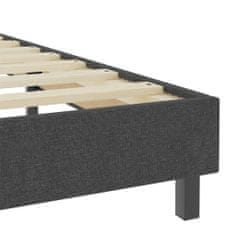 Vidaxl Boxspring postelja temno siva iz blaga 180x200 cm