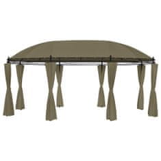 Vidaxl Paviljon z zavesami 520x349x255 cm taupe 180 g/m²