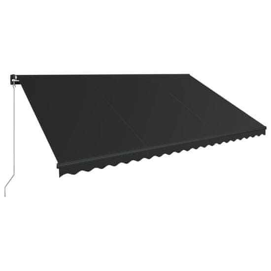 Vidaxl Ročno zložljiva tenda 500x300 cm antracitna