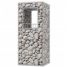 Vidaxl Gabion stebriček / korito za rastline jeklo 50x50x120 cm