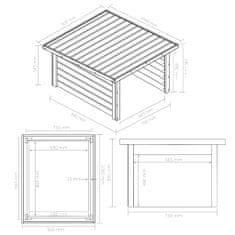 Vidaxl Garaža za kosilnico 92x104x59,5 cm trdna borovina 19 mm