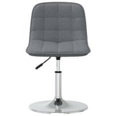 Vidaxl Barski stol, svetlo siv, oblazinjen s tkanino
