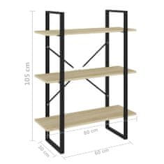 Vidaxl Knjižna omara sonoma hrast 80x30x105 cm iverna plošča