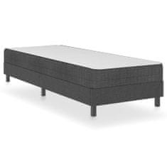 Vidaxl Boxspring postelja temno siva iz blaga 80x200 cm