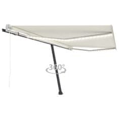 Vidaxl Avtomatska tenda LED + senzor 450x350 cm krem