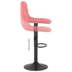Vidaxl Barski stolčki 2 kosa roza žamet