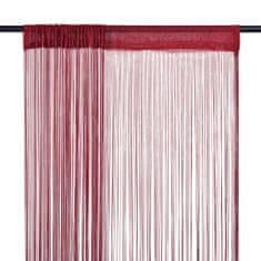 Vidaxl Zavese iz nitk 2 kosa 100x250 cm bordo barve