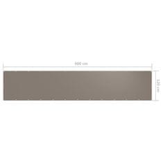 Vidaxl Balkonsko platno taupe 120x600 cm oksford blago