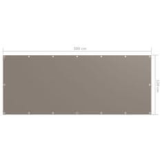 Vidaxl Balkonsko platno taupe 120x300 cm oksford blago