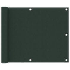 Vidaxl Balkonsko platno temno zeleno 75x300 cm oksford blago