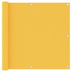 Vidaxl Balkonsko platno rumeno 90x400 cm oksford blago