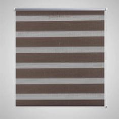 Vidaxl Črtasti Zebra Rolo / Senčilo velikost 80 x 150 cm Kavna barva