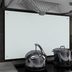 Greatstore Kuhinjska zaščitna obloga bela 100x60 cm kaljeno steklo