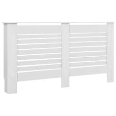 Greatstore Pokrov za radiator bel 152x19x81,5 cm MDF