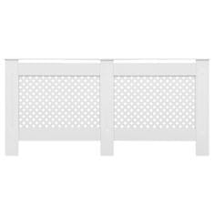 Vidaxl Pokrov za radiator bel 172x19x81,5 cm MDF