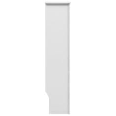 Vidaxl Pokrov za radiator bel 112x19x81,5 cm MDF