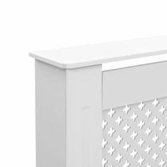 Greatstore Pokrov za radiator bel 172x19x81,5 cm MDF