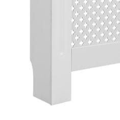 Vidaxl Pokrovi za radiatorje 2 kosa beli 172x19x81,5 cm mediapan