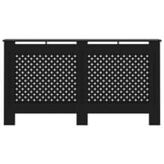 Vidaxl Pokrov za radiator črn 152x19x81 cm mediapan