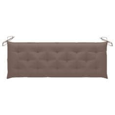 Vidaxl Blazina za vrtno klop taupe 150x50x7 cm blago