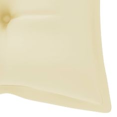 Vidaxl Blazina za gugalnico kremno bela 120 cm blago