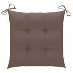 Vidaxl Blazine za stole 6 kosov taupe 40x40x7 cm blago