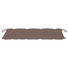 Vidaxl Blazina za vrtno klop taupe 120x50x7 cm blago