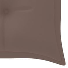 Vidaxl Blazina za vrtno klop taupe 150x50x7 cm blago