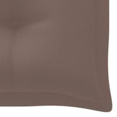 Vidaxl Blazina za vrtno klop taupe 200x50x7 cm blago